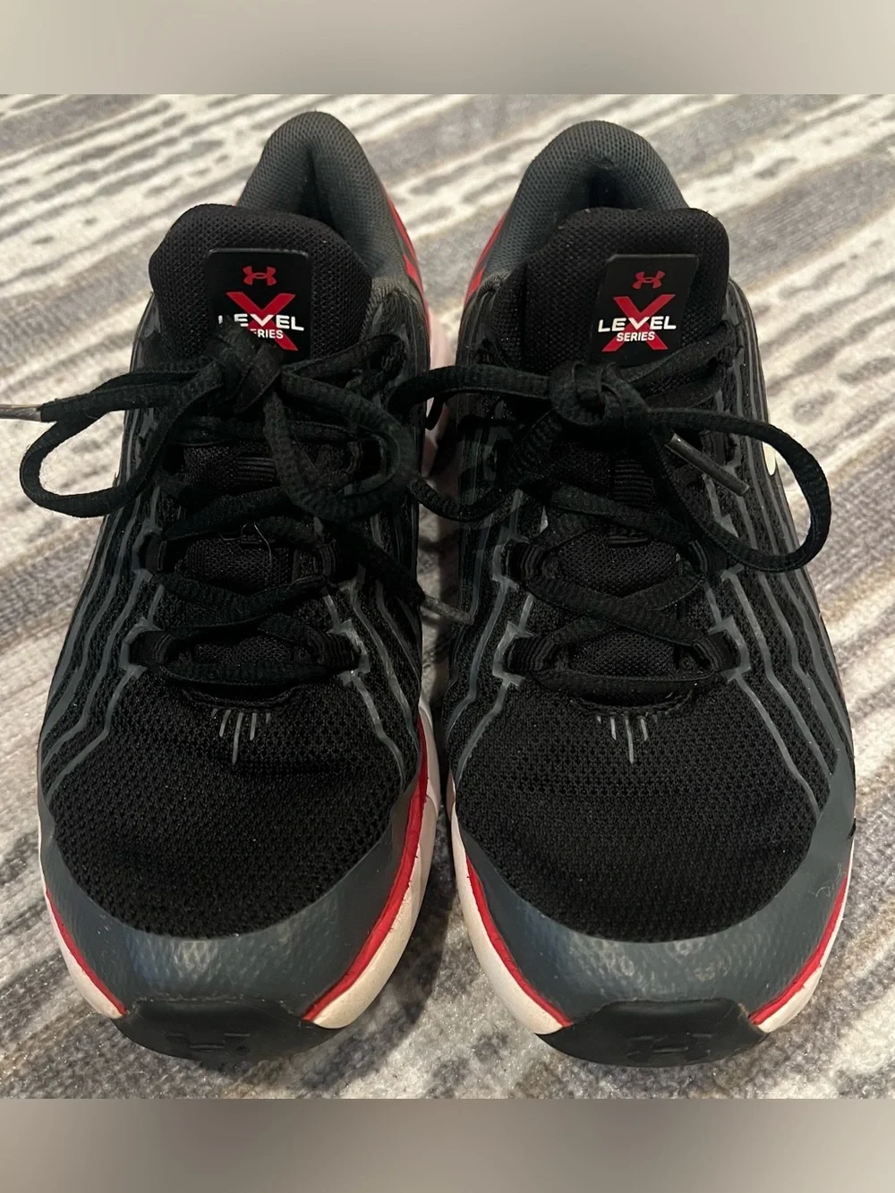 Under Armour Black and White Youth Sneaker